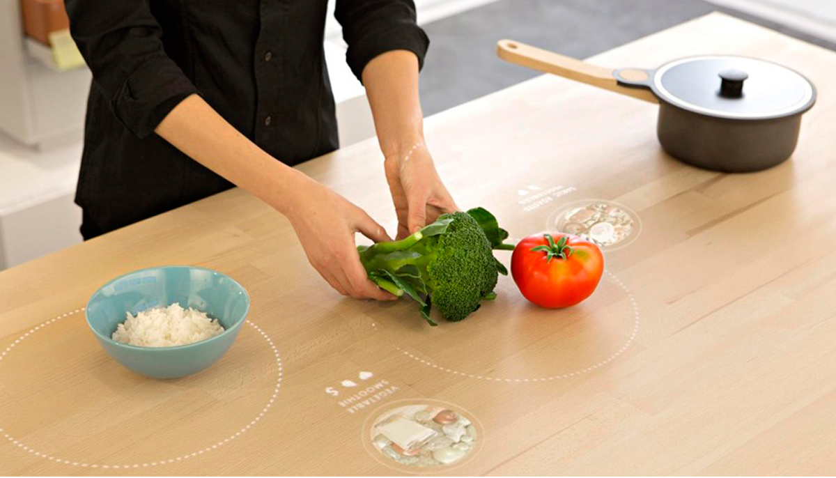Empresa sueca cria mesa de cozinha do futuro 