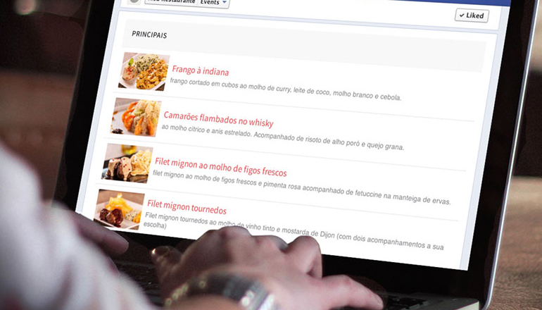 Agora restaurantes podem publicar seus cardápios no Facebook